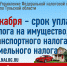 1 декабря-срок уплаты налогов. - Администрация Тёпло-Огарёвского района